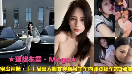 【理想車震·Meg﻿a】寶島辣妹上上品富人圈女神被金主車內調戲搞車震3部曲