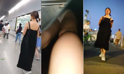 @20205781414 用戶上傳：夜色下的性感吊帶長裙漂亮美眉長鏡頭約戰競技場
