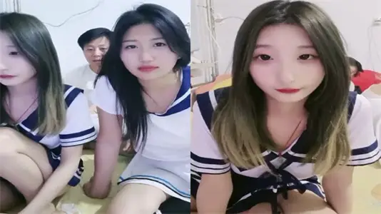 【3D奶糖】雙飛清純學生妹裸聊直播首發！付費觀看超激啪啪大秀
