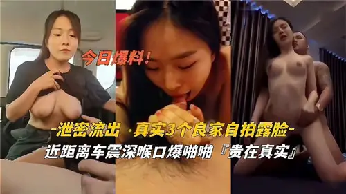 洩密流出真實3個良家自拍露臉近距離車震深喉口爆啪啪