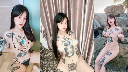 滿身刺青的白虎精神小妹戶外裸拍和男友的性愛視頻流出，引得瓜友們連連稱讚就喜歡反差妹