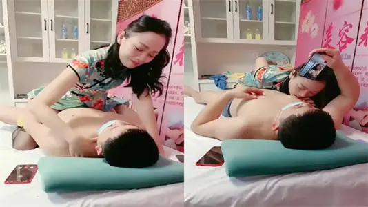 按摩店激情撩撥風騷女技師，慾火焚身
