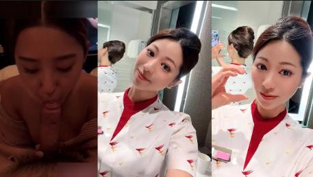 香港超火辣空姐出軌閨蜜老公，酒店激情吃雞口交技術超一流