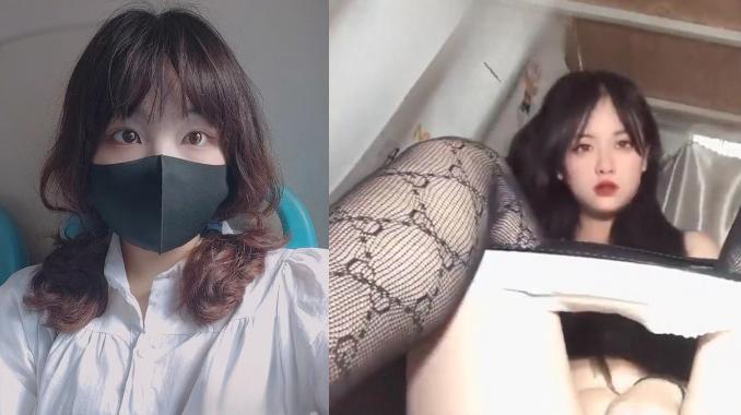 長春工業大學【譚禹彤】高顏值反差母狗學生妹，在宿舍穿黑絲勾引主人還在公交車上玩露出太騷了