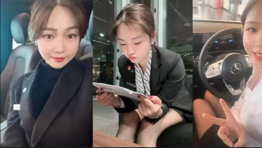 江蘇蘇州奔馳4S店女銷售【李玟】為業績獻身，制服誘惑酒店激戰客戶視頻流出