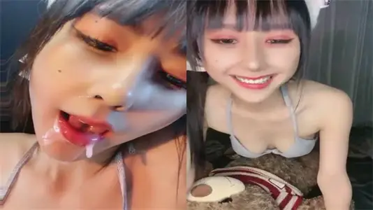 爆乳尤物蜜桃醬塗滿全身，騷氣沖天半裸吞吐假肉棒-2