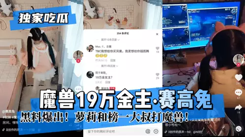 【独家吃瓜】魔兽19万金主“赛高兔”黑料爆出！萝莉和榜一大叔打魔兽！!