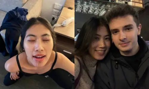 真实高颜值女留学生与洋老外男友激情性爱日常，露脸高清啪啪自拍流出