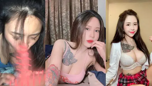 台湾IG纹身大奶妹高颜值性感尤物，酒店激情口交后入爆操圆润蜜桃臀